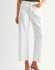 Optic White Twist Barrel Jean