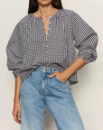 Picnic Perfect Gingham Button Blouse