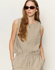 Better Days Gingham Shell Top