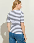 Chalk Boatneck Ribbed Top - CT4295NS6
