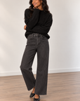 Grey Stripe HR Full Leg Straight