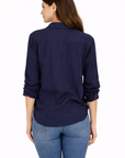 Navy Charlotte Button Up