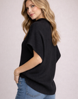 Black Alicia Pullover Sweater Top
