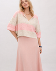 Bubblegum & Oatmeal Patch Sweater