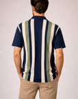Navy & Green Velzy Knitted Shirt