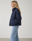 Navy Blazer Avery Asymmetrical Jacket