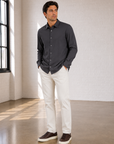 Navy Girona Long Sleeve Shirt - SMKL-7777