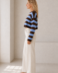 Chocolate Brown Striped Bella Sweater