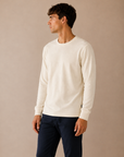 Cream Long Sleeve Crew Neck