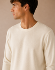 Cream Long Sleeve Crew Neck