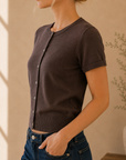 Dark Brown Corinne Top - TM1979