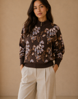 Chocolate Vintage Bloom Half-Zip - 2330253