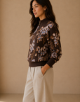 Chocolate Vintage Bloom Half-Zip - 2330253
