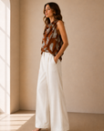 Brown Lisette Top - FTM3491-4