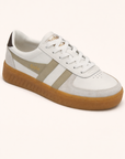 White & Mocha Grandslam Elite Womens Sneakers