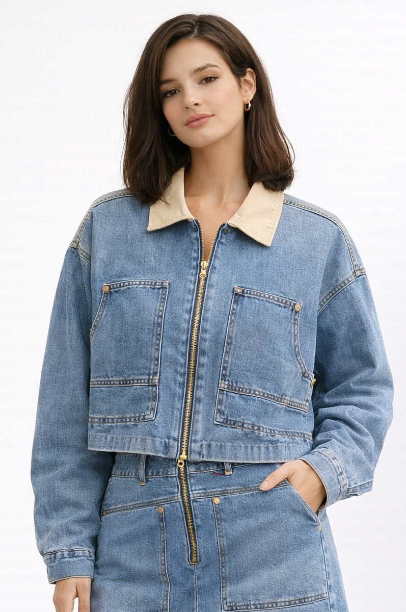 Cove Utility Denim Jacket – Purpose Boutique