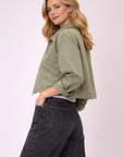 Light Olive Vibe Check Jacket
