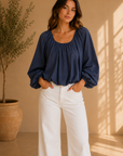 Navy Jenna Top - TMR0611