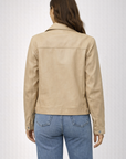 Sand Scottie Faux Leather Jacket