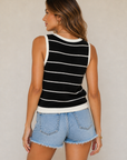 Black Striped Jola Top