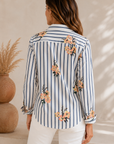 Coast Floral Blue Hawkins Button Up