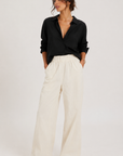 Clean Ivory Days End Linen Pant