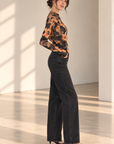 Black Multi Garden Grit Knit Top