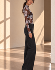 Brown and Blue Sharer Flower top
