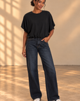 WASHED BLACK Gia Bubble Tee