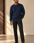 Navy Brentwood Knit Crew Neck Sweater