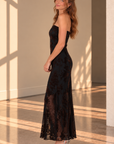 Black Floral Alegra Maxi Dress
