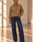 Camel Sloane Cropped Jacket