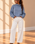 Blue Hemming Sweater