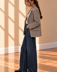 Dark Chocolate Evan Check Blazer