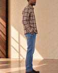 Green & Purple Multi Plaid Classic Stretch Selvage Shirt