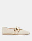 Bone Perforated Suede Baylee Flats