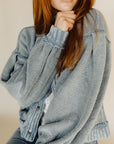 Dusty Blue Cute In This Cardigan