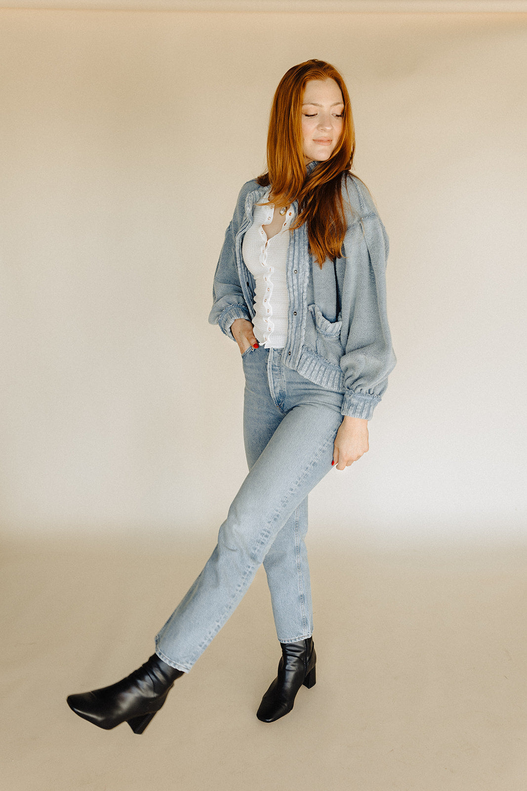 Dusty Blue Cute In This Cardigan