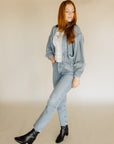 Dusty Blue Cute In This Cardigan