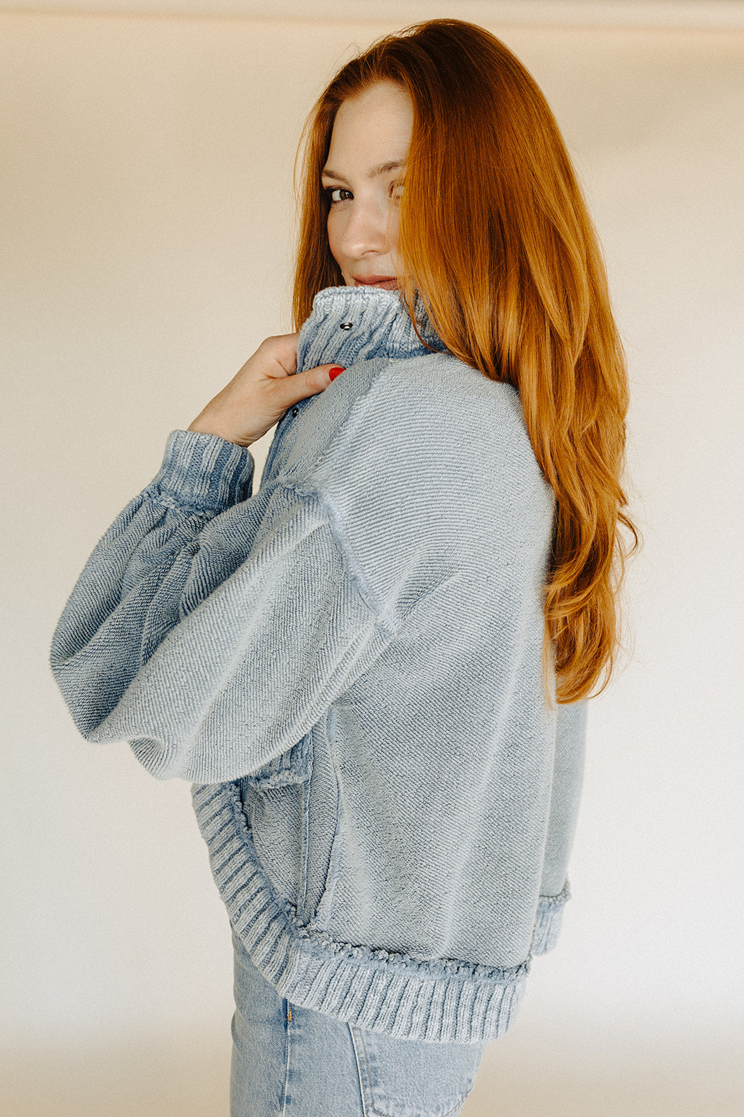 Dusty Blue Cute In This Cardigan