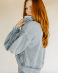 Dusty Blue Cute In This Cardigan