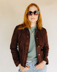 Chocolate Matilda Crop Trucker Jacket