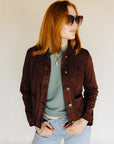 Chocolate Matilda Crop Trucker Jacket