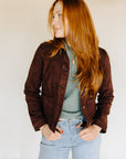 Chocolate Matilda Crop Trucker Jacket