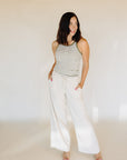 Fern Striped Scoop Tank