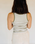 Fern Striped Scoop Tank