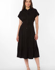 Black Emily Midi Dress