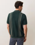 Green Gables/Cream Varsity Sweater Button Down