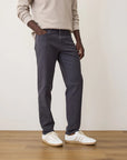 Faded Navy 5 Pocket Stretch Terry Pant - Slim Straight
