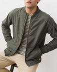 Olive Rossland Wax Canvas Bomber